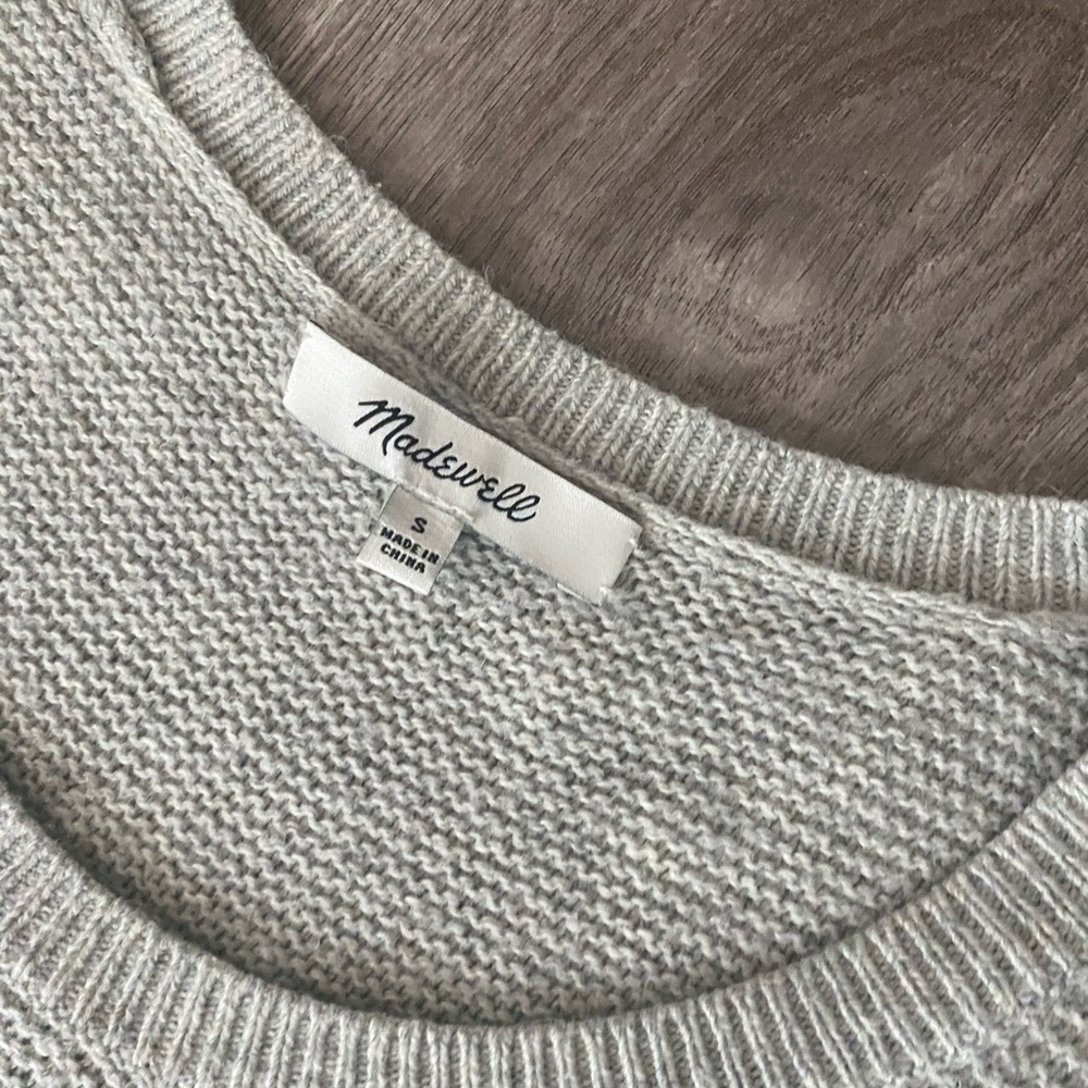 Madewell riverside grey textured sweater S - Picture 4 of 6